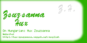 zsuzsanna hux business card